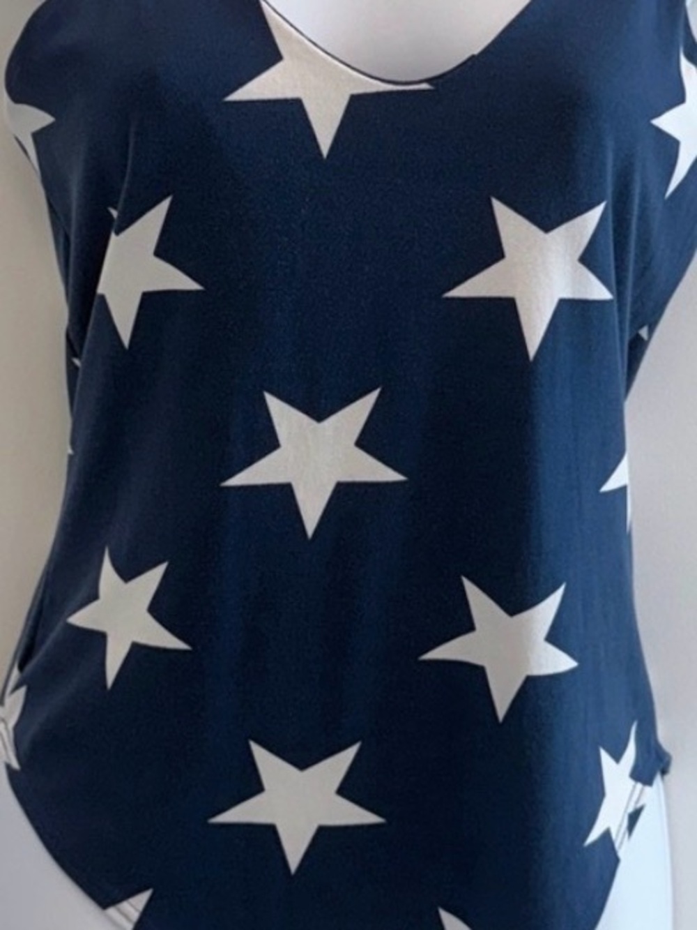 gaze Navy and White Star Print Bodysuit and Shorts